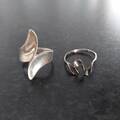 2 silverringar