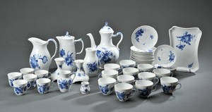 Kgl. P. Blå blomst kaffestel