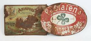 Reklamskyltar i plåt, 1900-talets början