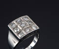 Herrering med diamanter - ca. 1.40 ct.
