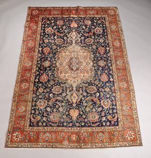 Persisk Tabriz tæppe, 286x197 cm.