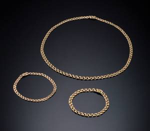 Tre bismarckkæder af guld 8 og 14 kt. - 26,8 gram 3