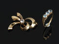 Vintage ring samt broche, 8- og 14 kt guld 2