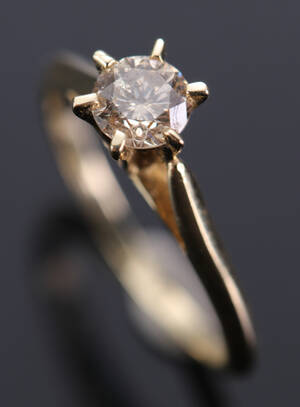 Solitaire ring ca. 0.48 ct.