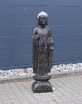 Stående Buddha i sort marmor