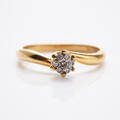 Ring 18 k guld diamanter