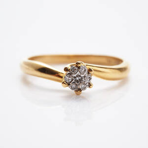 Ring 18 k guld diamanter