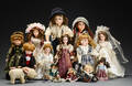 Samling porcelænsdukker mm. 15