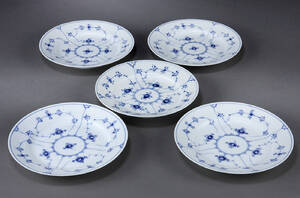Royal Copenhagen Musselmalet riflet tallerkener, nr. 178 5
