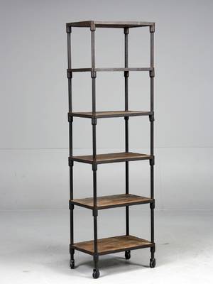 Bogreol industrielt design, genbrugsmaterialer