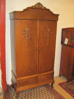 EKSKÅP DANSKT, CA 1920, H 192, B 94, D 48