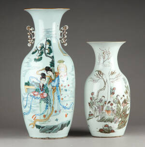 To kinesiske vaser af porcelæn 2