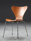 Arne Jacobsen. Stol model 3107, teak, tidlig model fra 1963