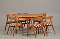 Dansk møbelproducent Rundt spisebord samt seks karmstole, teak. 1960erne 10