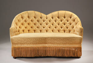 Sofa betrukket med stof 1900-tallet