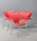 Arne Jacobsen, stolar 3107 Sjuan, 6 st 