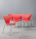 Arne Jacobsen, stolar 3107 Sjuan, 6 st 