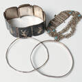 ARMBAND, 4st, silver