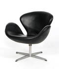 Arne Jacobsen. Svanen. Lænestol, model 3320, tidlig model