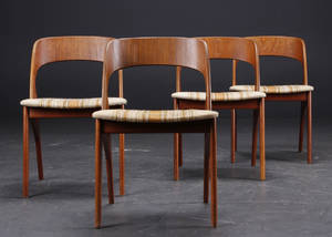 Dansk møbelproducent. Fire stole, teak. 4