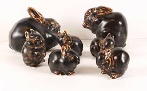 Royal Copenhagen. Knud Kyhn. Kanin familie 7