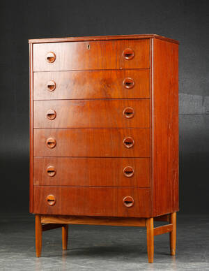 Kommode af teaktræ, 1950erne
