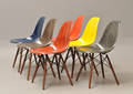 Charles Eames. Sæt på seks skalstole, multicolor, model DSW 6