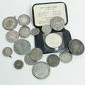 UTLÄNDSKA MYNT  MEDALJER, flertal i silver