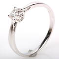 Solitairering, 14 kt hvidguld, ca. 0.32 ct.
