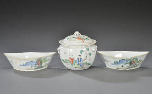 Tre dele kinesisk porcelæn 18001900-tallet 3