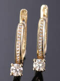 Par brillant creoler ca. 0.94 ct.