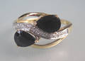 Safir- og diamantring