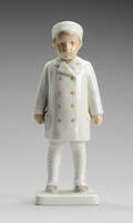 Bing  Grøndahl, figur af porcelæn, stående dreng i jakke og hue, nr. 1783, 1. sort.