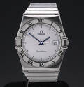 Omega Constellation Date. Herreur i stål med sølvfarvet skive, ca. 1993