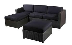 Santiago loungesofasæt af polyrattan, havemøbelsæt