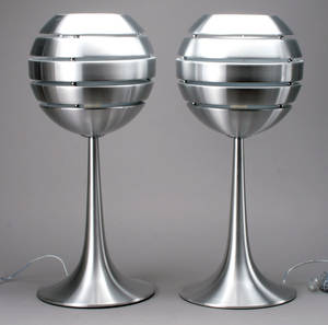 Par Manhattan bordlamper, aluminium 2