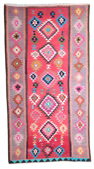 Persisk Kermanshah nomade-kelim, 295x148 cm.