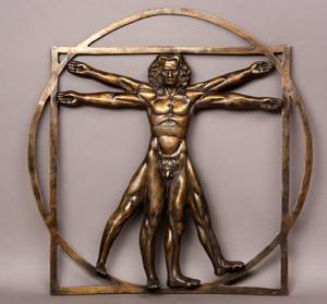 Bronzerelief efter Leonardo da Vinci
