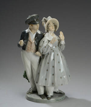 Royal Copenhagen. Figur af porcelæn, Hans og Trine, nr. 1783