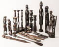 Afrikanische Gegenstände und kleine Figuren, geschnitzt 22