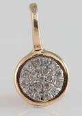 Pendant in 9k with diamonds 0.09ct