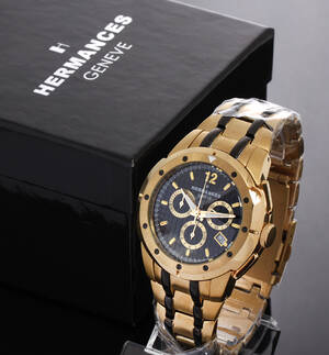 Hermances, Geneve. Chronograph. Herrearmbåndsur Model G104-10