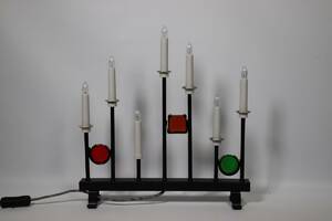 Konstsmide, adventsljusstake i metall och glas