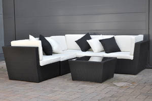 Udestuehavemøbler i sort polyrattan 3