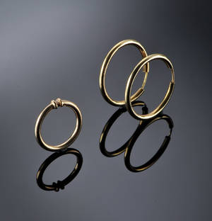 Par creoløreringe samt brillantring - 6,2 gram 3