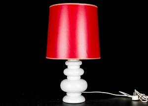 BORDSLAMPA, vitt glas, 1900 - talets andra hälft