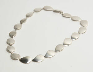 Halskæde af sterling sølv - sammensatte dråbeformede led