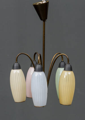 Dansk lampeproducent Pendel - 5 farver glas