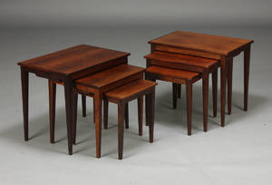 Dansk møbelproducent. Par indskudsborde 2