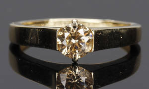 Diamantring, brillantsleben diamant, ca. 0.65 ct